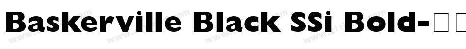 Baskerville Black SSi Bold字体转换